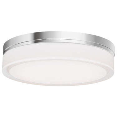 Chrome Cirque Large Round Flush Mount, 11 inch wet rated ceiling light, modern bathroom lights