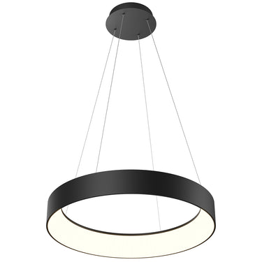 Suspended LED Ring Light Fixture – BlackJack Circuit, 24–43 Inch, Dimmable