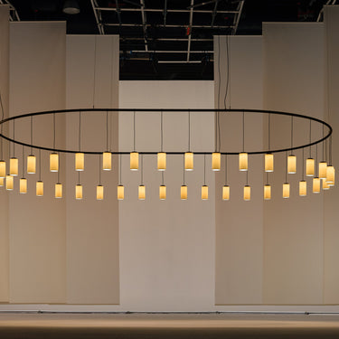 Santa & Cole oval LED pendant for dining room lighting