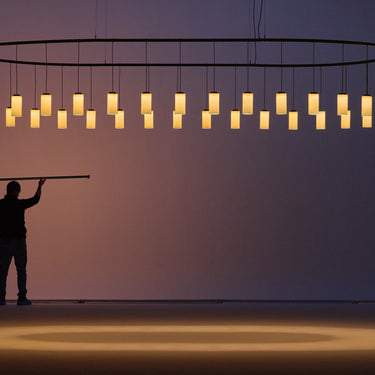 Cirio Oval designer chandelier by Antoni Arola for modern interiors