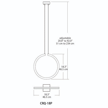 Contemporary Satin Nickel LED Pendant Light – BlackJack Cirq for Homes & Offices
