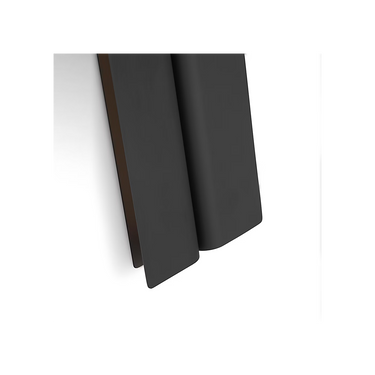 Cloak 18 wall vanity light Nightshade Black finish installed beside mirror