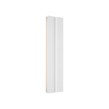 Cloak 18 vanity light in Matte White finish with slim modern wall design