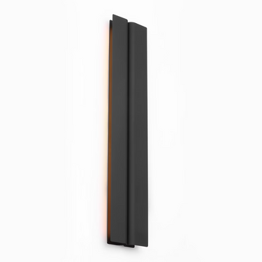 Slim black LED vanity light for luxury bathroom and powder room lighting
