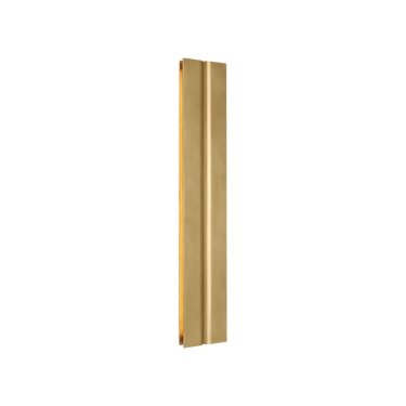 Hand rubbed antique brass bathroom light with glare-free LED illumination