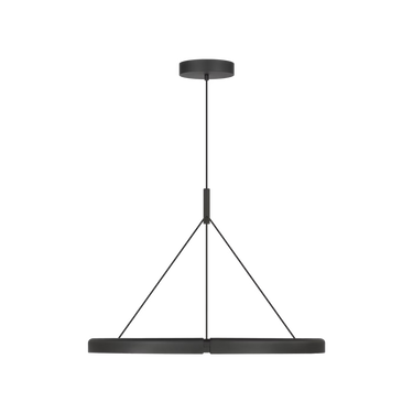 Modern black LED chandelier for dining room by Visual Comfort Cloak 30 collection