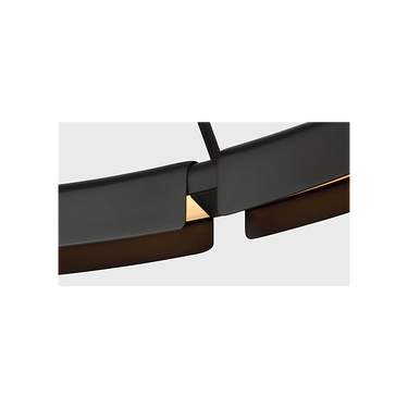 Cloak 30 Nightshade Black chandelier with sculptural folded metal design
