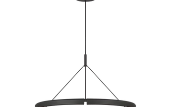 Cloak 36 chandelier in Nightshade Black by Visual Comfort with integrated LED lighting