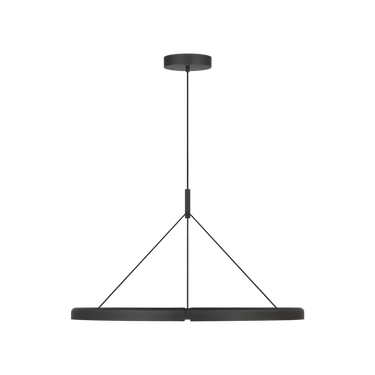 Modern black LED chandelier for dining room by Visual Comfort Cloak 36