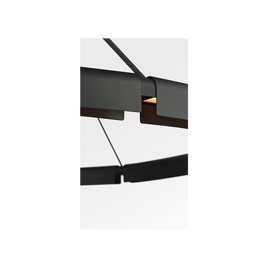 Cloak 36 Nightshade Black chandelier with warm 2700K dimmable LED light