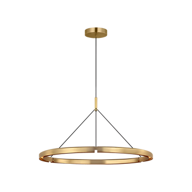 Modern circular chandelier in antique bronze finish for living room and entryway