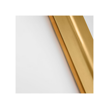 Modern brass LED vanity light by Visual Comfort for luxury bathrooms