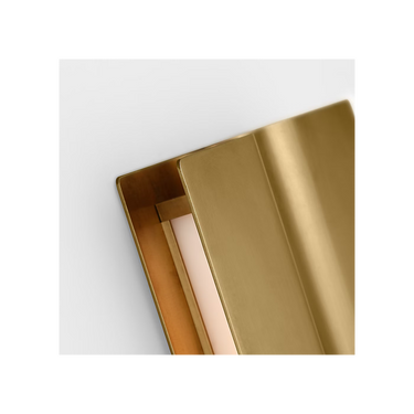 Cloak 36 folded-metal vanity light seen in its natural habitat