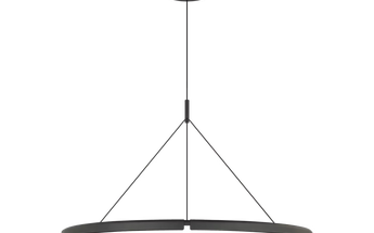 Cloak 48 chandelier in Nightshade Black finish with integrated LED lighting by Visual Comfort