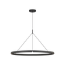 Cloak 48 chandelier in Nightshade Black finish with integrated LED lighting by Visual Comfort
