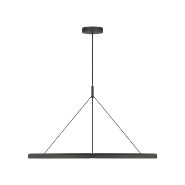 Modern Cloak 48 LED chandelier in matte Nightshade Black for luxury dining rooms