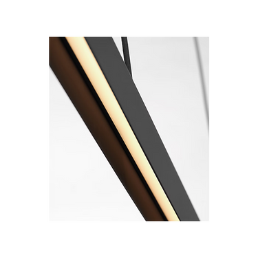 Visual Comfort Cloak 60 chandelier in Nightshade Black finish contemporary interior lighting