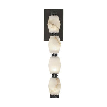 Bronze Collier 15 Alabaster LED Wall Sconce, 15 inch height, SLWS54627, luxury alabaster wall lighting.
