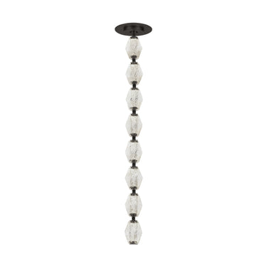 Czech Republic crystal pendant lighting, Collier 24, integrated LED, 544 lumens