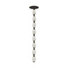 Czech Republic crystal pendant lighting, Collier 24, integrated LED, 544 lumens