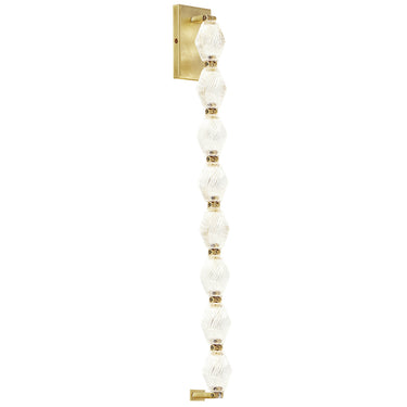 Sean Lavin Collier wall sconce polished nickel finish faceted Czech crystal detail