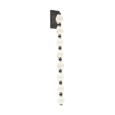 Modern hallway lighting Collier 28 inch wall mount crystal light with brass connectors