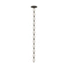 Visual Comfort Modern Collier 36 pendant light, natural brass finish, faceted Czech crystal detail