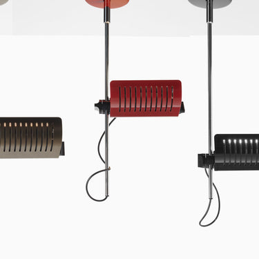 Modern Joe Colombo ceiling lamp in black finish for luxury hotel rooms