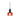 Damp-rated LED pendant in red resin for bathroom or covered patio