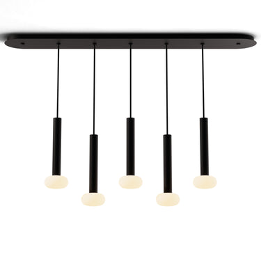 Minimalist multi-light LED pendant with frosted glass ball for kitchen island lighting