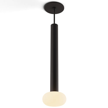Koncept Combi pendant with 12-inch cylinder shade and decorative glass ball