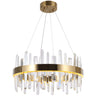 Combrocollia K5 Crystal Drum Pendant Light - Brass 