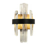 Combrocollia Crystal LED Wall Sconce - Black & Brass Glam

