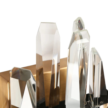 Combrocollia Black & Brass LED Wall Light - Glam Crystal Sconce