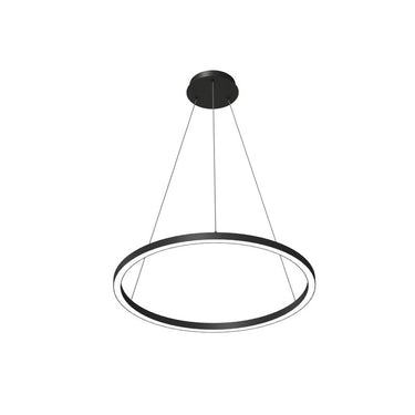 Matte Black Round LED Pendant Light for Kitchen or Office – BlackJack Compass