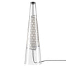 Modern designer LED table lamp by Ron Arad featuring clear Pyrex cone