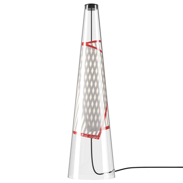 Lodes Cono Di Luce grey table lamp with 2700K warm LED illumination