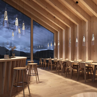 Contemporary Italian designer LED pendant by Lodes ideal for bedroom or living room lighting