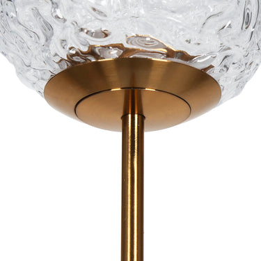 Brass Chandelier by Cenlindes, 3-Light LED Cluster, 12", Globe Glass Shade
