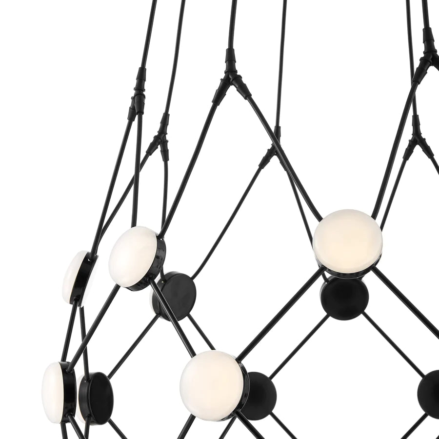 Contemporary LED Basket Black  Chandelier | Modern Lighting 3