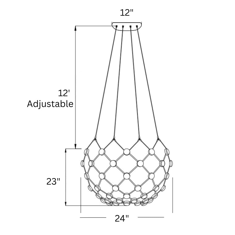 Contemporary LED Basket Black  Chandelier | Modern Lighting 4