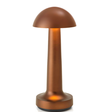 Anodized aluminum Cooee 1c downlight lamp, ideal for restaurant table lighting, bronze finish