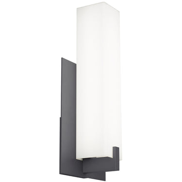White acrylic shade Cosmo wall sconce, 1994 lumens, energy efficient LED outdoor lighting