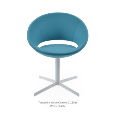 Crescent 4 Star Swivel Chair Fabric by SohoConcept - New