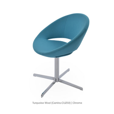 Crescent 4 Star Swivel Chair Fabric by SohoConcept - New