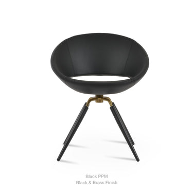 Crescent Carrot Swivel Chair Leather by SohoConcept - New
