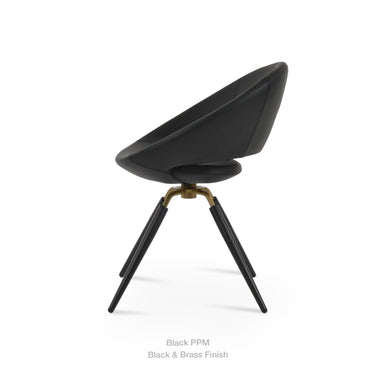 Crescent Carrot Swivel Chair Leather by SohoConcept - New
