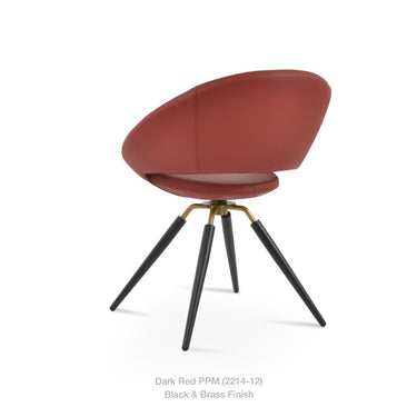 Crescent Carrot Swivel Chair Leather by SohoConcept - New