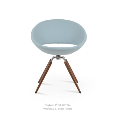 Crescent Carrot Swivel Chair Leather by SohoConcept - New