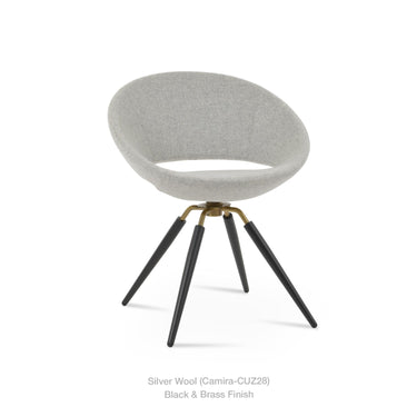 Crescent Carrot Swivel Chair Fabric by SohoConcept - New